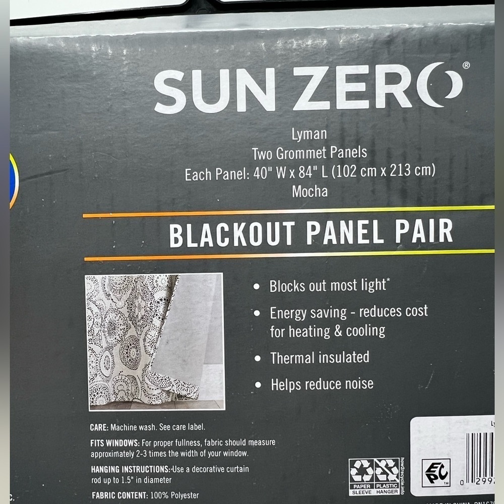Sun zero blackout panels - Length: 84” Width: 40” - Picture 2 of 5